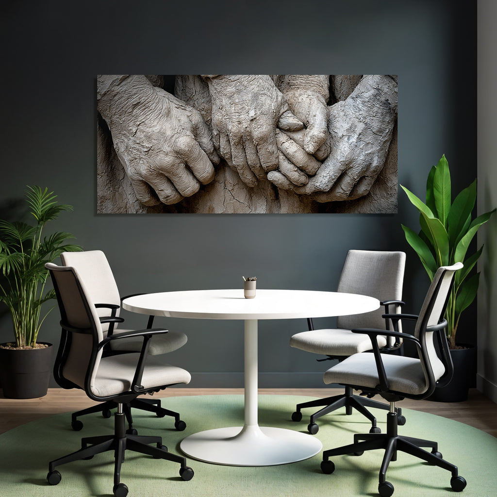 Porträts Hände Die Sich Halten Skulptur Detail Textur Erde Emo Themen | Haende und Gestik | Menschen und Emotionen
