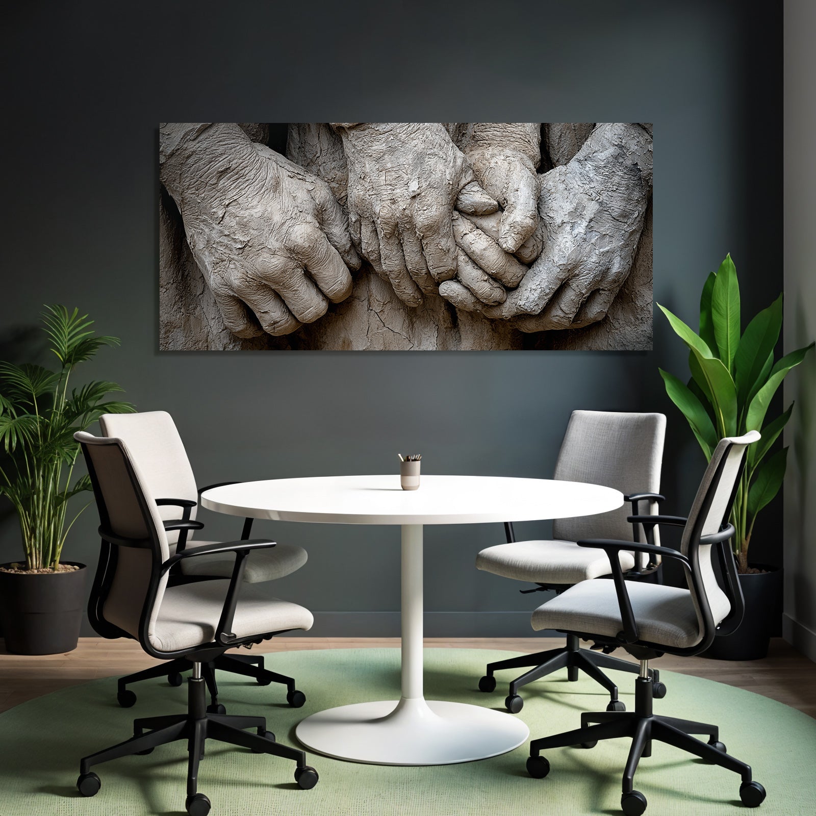 Porträts Hände Die Sich Halten Skulptur Detail Textur Erde Emo Themen | Haende und Gestik | Menschen und Emotionen