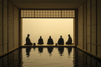 Yoga Meditation Ruhige Szene Mit Mönchen Am Wasser | Yoga und Meditation | Themen und Hobbys