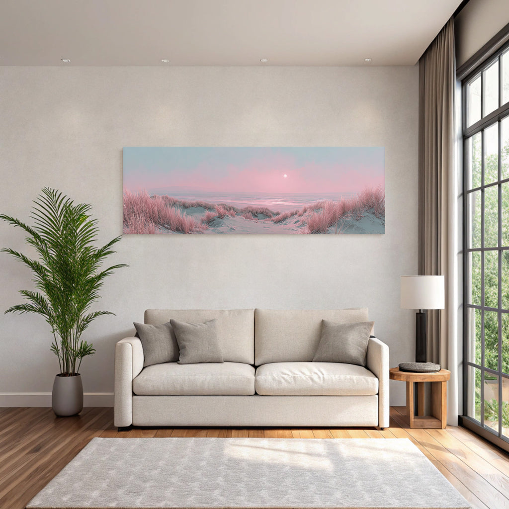 Ruhige Landschaft Strand Sonnenaufgang Im Pastellfarbton | Duenen und Heide | Landschaften