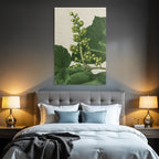 Botanische Illustration Mit Grünen Blättern Und Fruchtständen