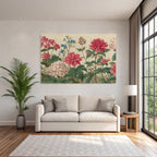 Botanische Illustration Farbenfrohe Blüten Wunderschone