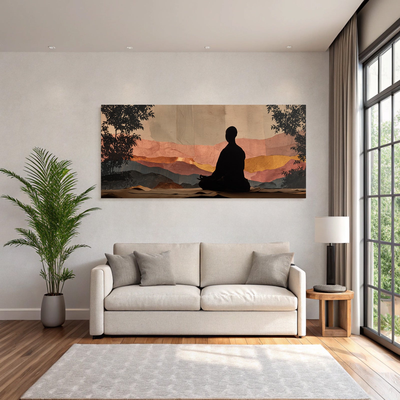 Yoga Meditation Meditierende Person In Natur Mit Berglandschaft Harmonische Atmosphäre | Yoga und Meditation | Themen und Hobbys