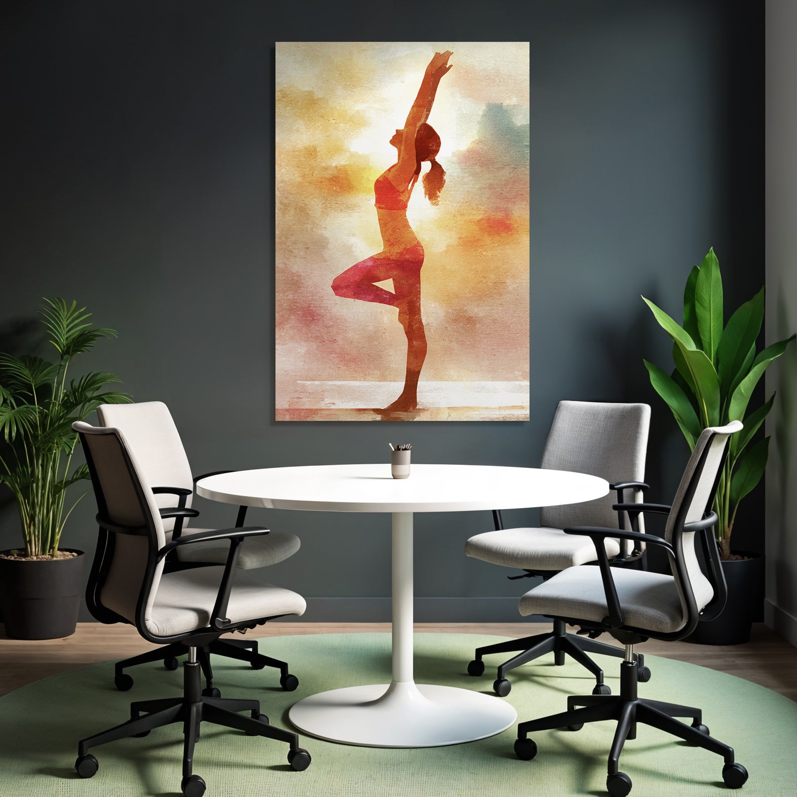 Yoga Meditation Yoga Pose In Kreativem Hintergrund Wasserfarbenmalerei | Yoga und Meditation | Themen und Hobbys