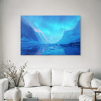 Polarlicht Frozen Wilderness Nachtlandschaft Aurora Borealis Schneebedeckte Berge | Fjorde und Gletscher | Landschaften