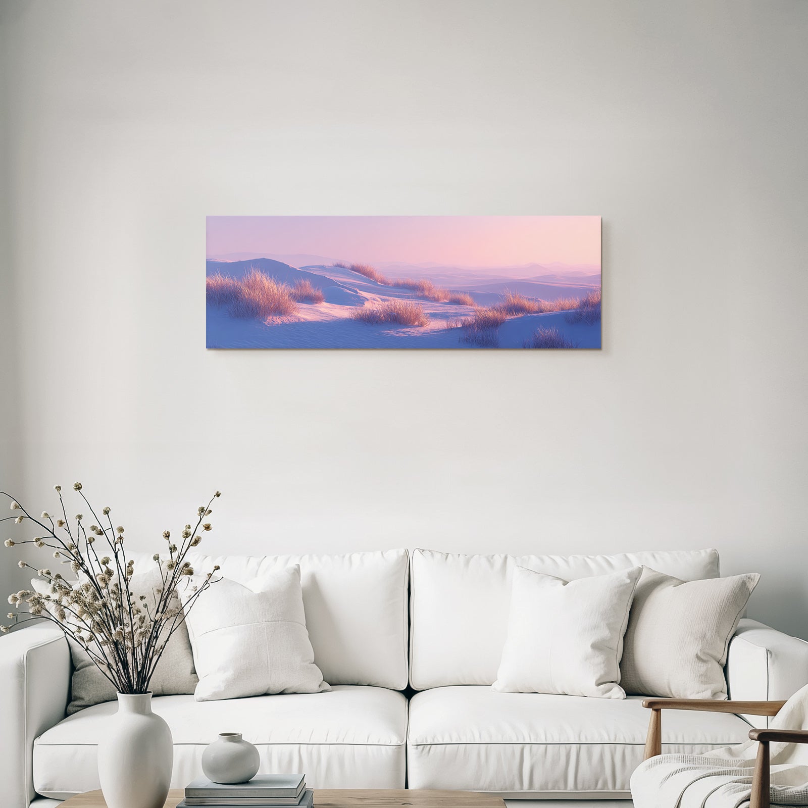 Ruhige Winterlandschaft Dawn Dusk Pastellfarben | Duenen und Heide | Landschaften