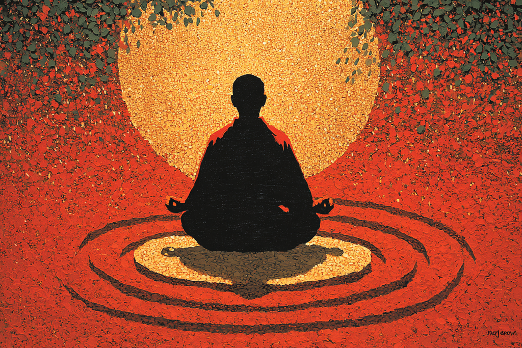 Yoga Meditation Meditierender Mensch Hintergrund Rot Gold Harmonie Balance | Yoga und Meditation | Themen und Hobbys