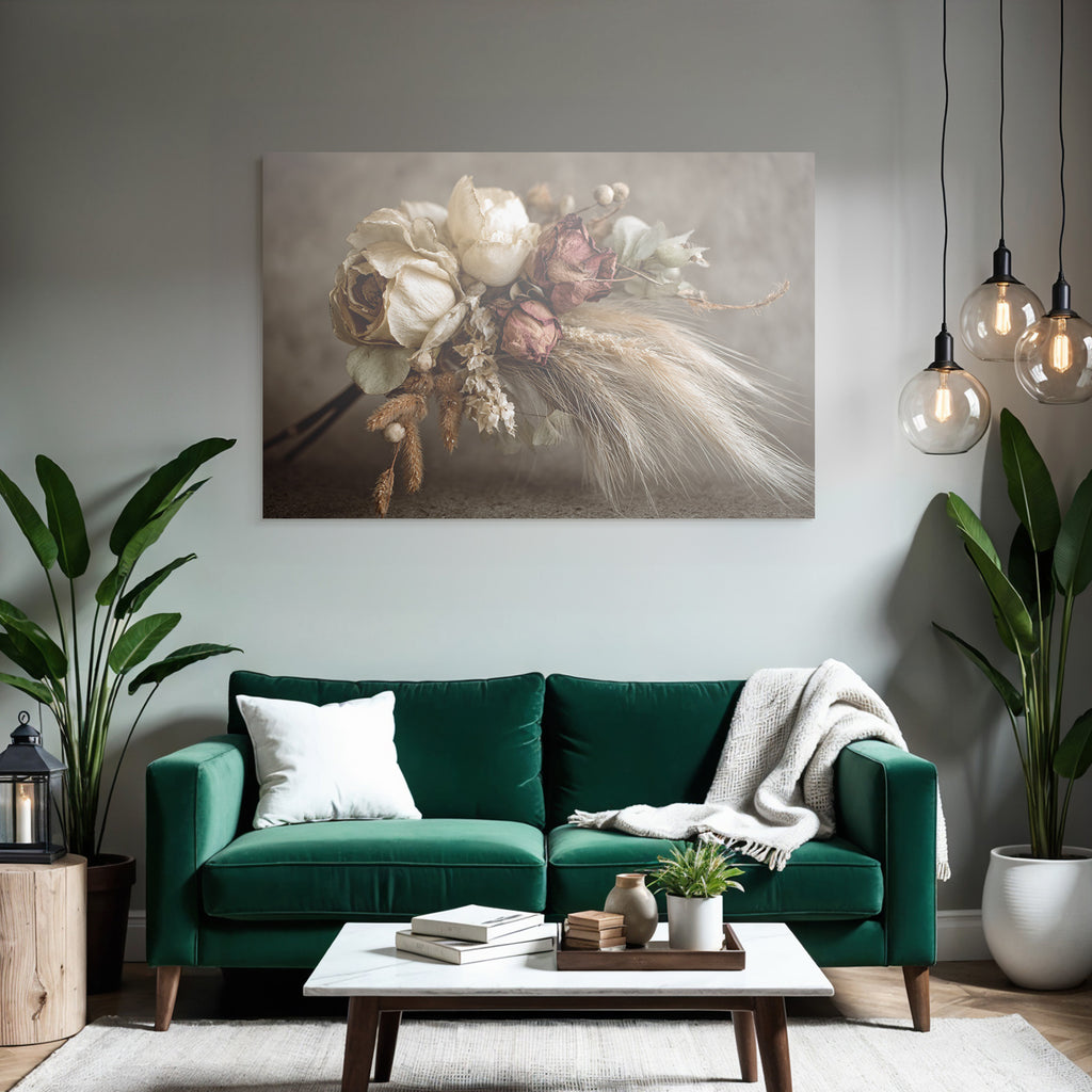 Trocken Retro Flowers Getrocknete Anfang Rustikales Arrangement