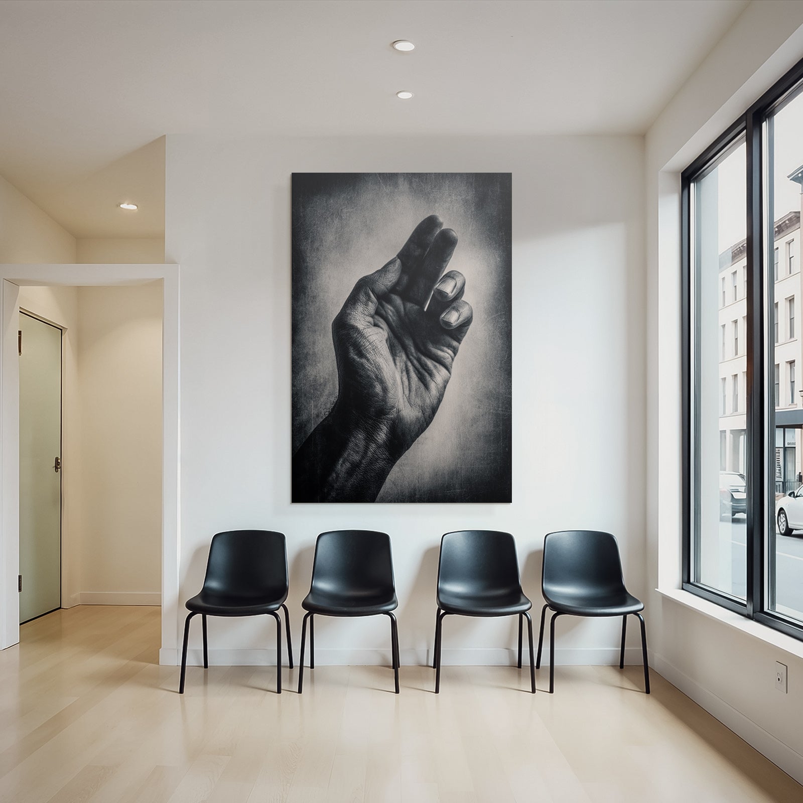 Nahaufnahme Menschliche Hand Fingers Austrecken Monochrom | Haende und Gestik | Menschen und Emotionen