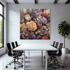 Bunte Blütenkomposition Mit Rosen Tulpen Und Mehrfarbigen Blüten
