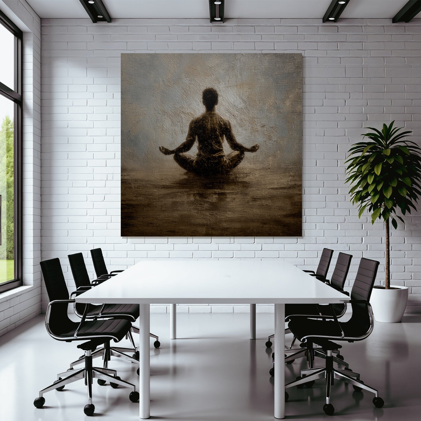 Yoga Meditation Meditierender Mensch In Ruhe Mit Kunstvollem Hintergrund | Yoga und Meditation | Themen und Hobbys