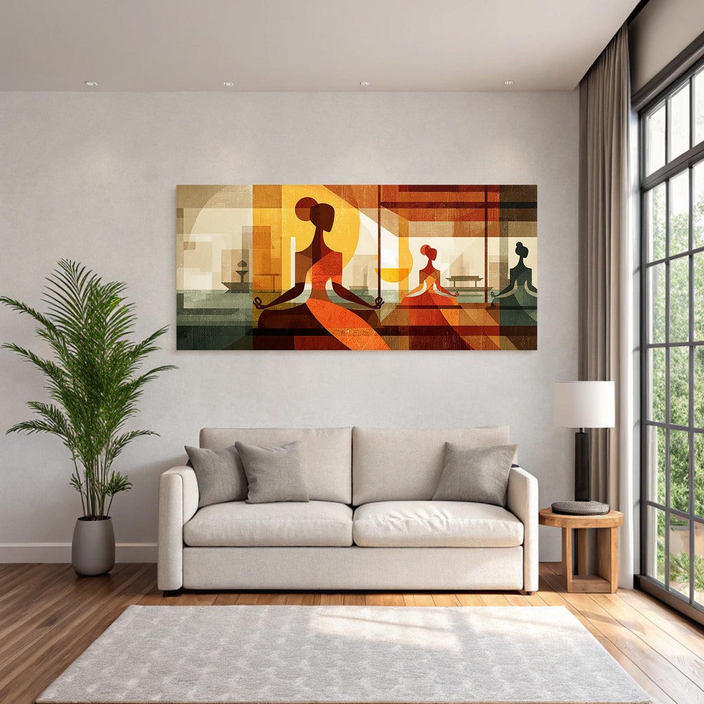 Yoga Meditation Abstrakte Meditation Figuren Ruhe Innenarchitektur | Yoga und Meditation | Themen und Hobbys