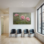 Rosa Rosen In Verschiedenen Blütenstadien Mit Knospen Und Grünen Blättern