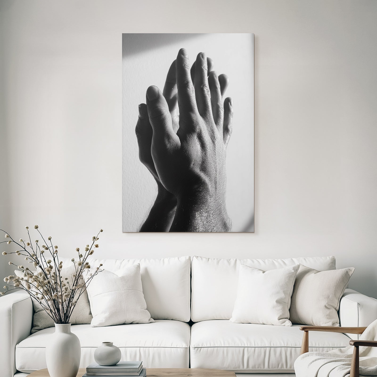 Hände Im Contrast Bw Licht Hintergrund Texturen Und Formen | Haende und Gestik | Menschen und Emotionen