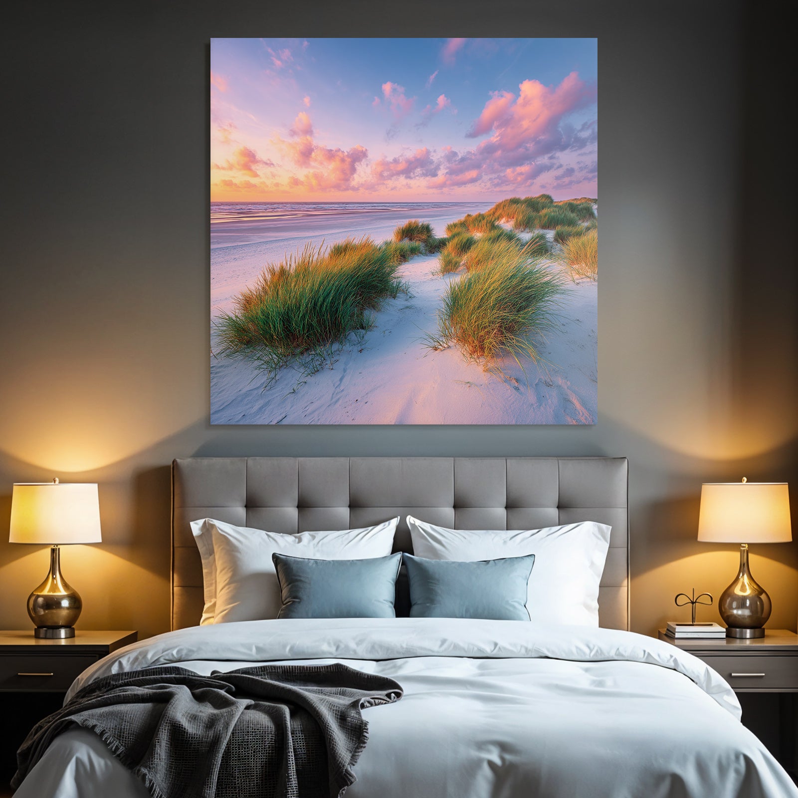 Ruhiger Strand Landschaft Bei Sonnenuntergang | Duenen und Heide | Landschaften