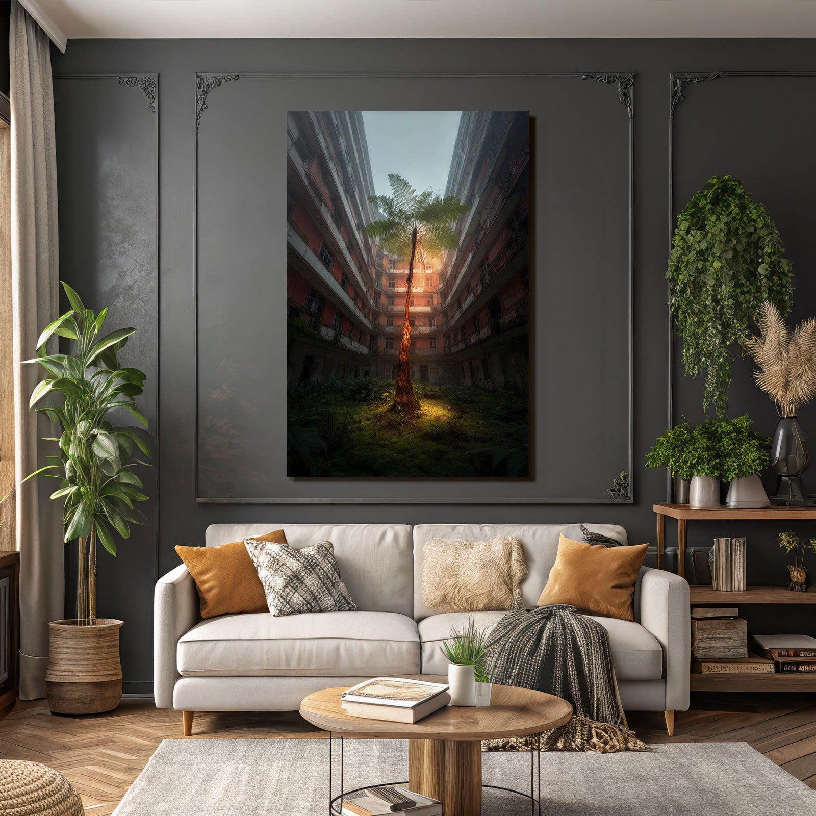 Raum Im Abriss Natur Erobert Menschenhand Hoch Pflanze | Lost Places | Architektur