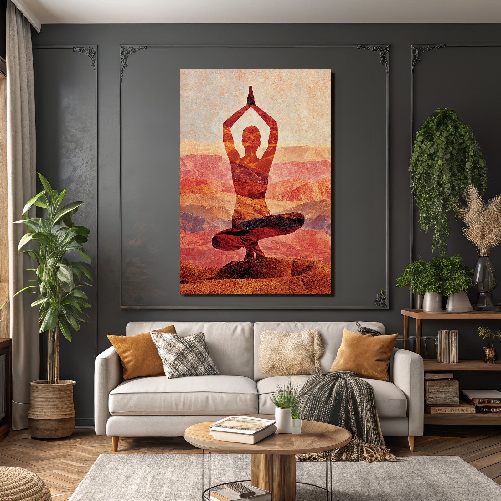 Yoga Meditation Yoga Pose In Farbigen Berglandschaften Ruhe Und Meditation | Yoga und Meditation | Themen und Hobbys