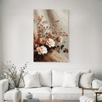 Trocken Retro Flowers Bouqüt Austrockneter Und Frischer Mit Peachfarbenen Rosen