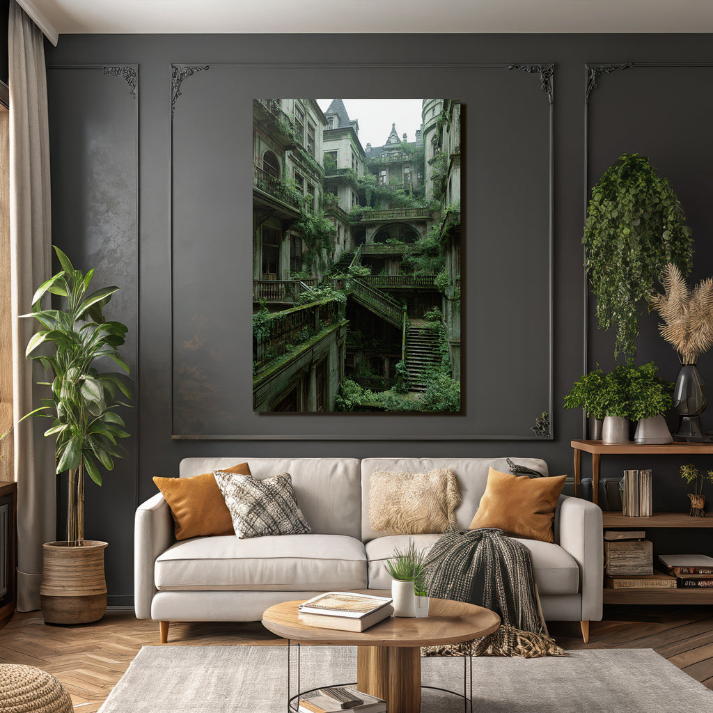 Verlassener Architektonischer Raum Natur Hat Eingefallen | Lost Places | Architektur