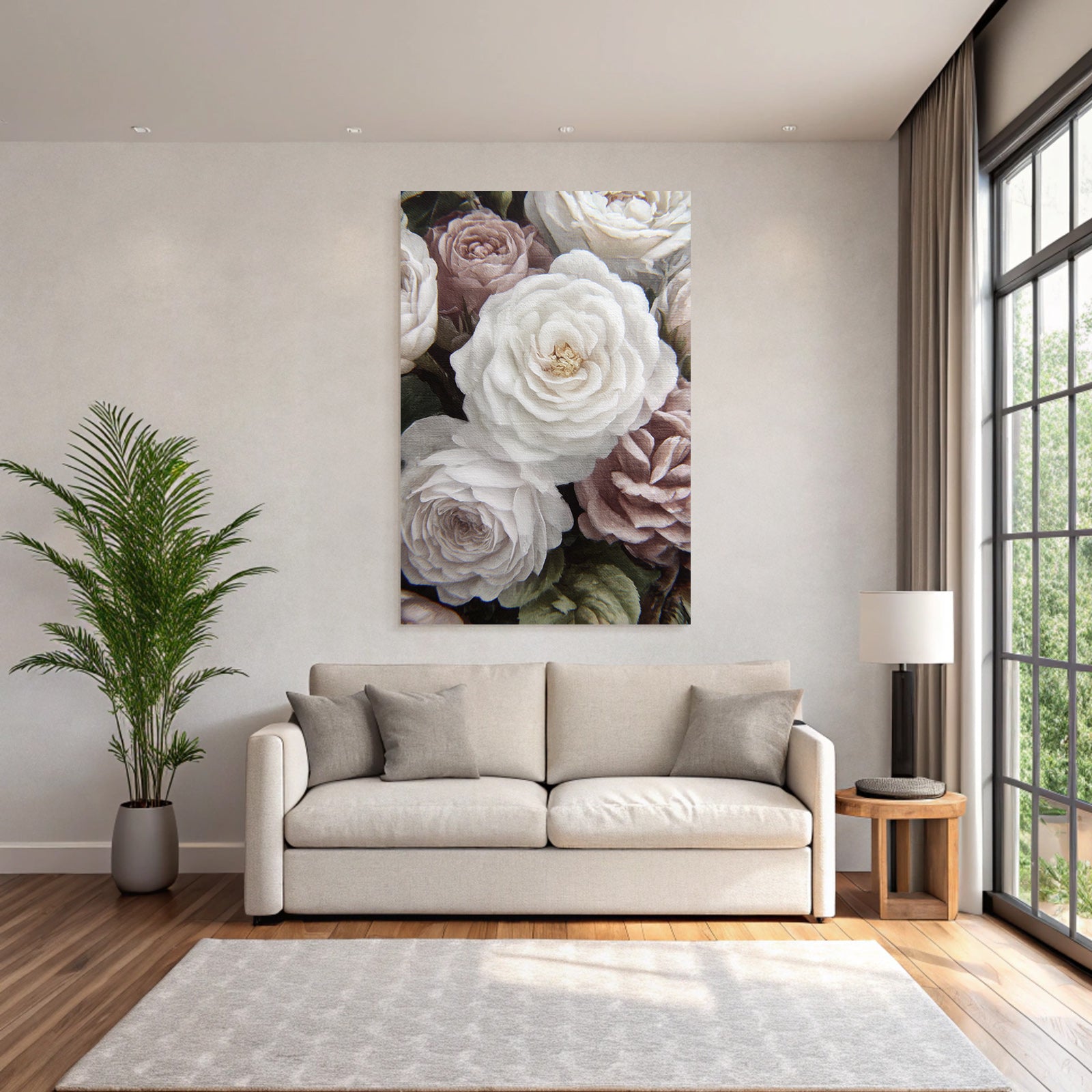 Zarte Rosen Mit Grünem Laub