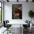 Trocken Retro Flowers Getrocknete Strauss Rot Gelb Eukalyptus Gras