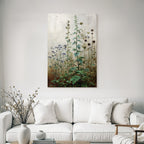 Botanische Studie Mit Und Pflanzen Vor Texturiertem Hintergrund
