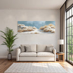 Ruhige Landschaft Impressionistisch Malerei Sandy Terrain Blaür Himmel | Duenen und Heide | Landschaften