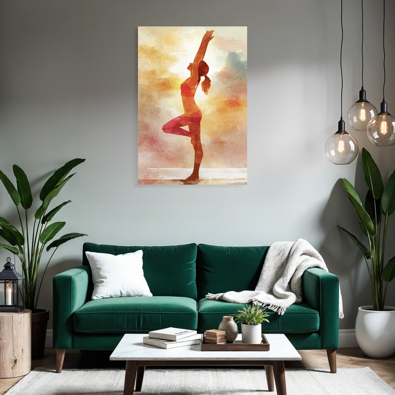 Yoga Meditation Yoga Pose In Kreativem Hintergrund Wasserfarbenmalerei | Yoga und Meditation | Themen und Hobbys
