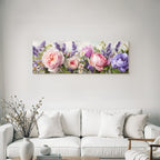 Kunstwerk Mit Pfingstrosen Tulpen Und Anderen Blüten