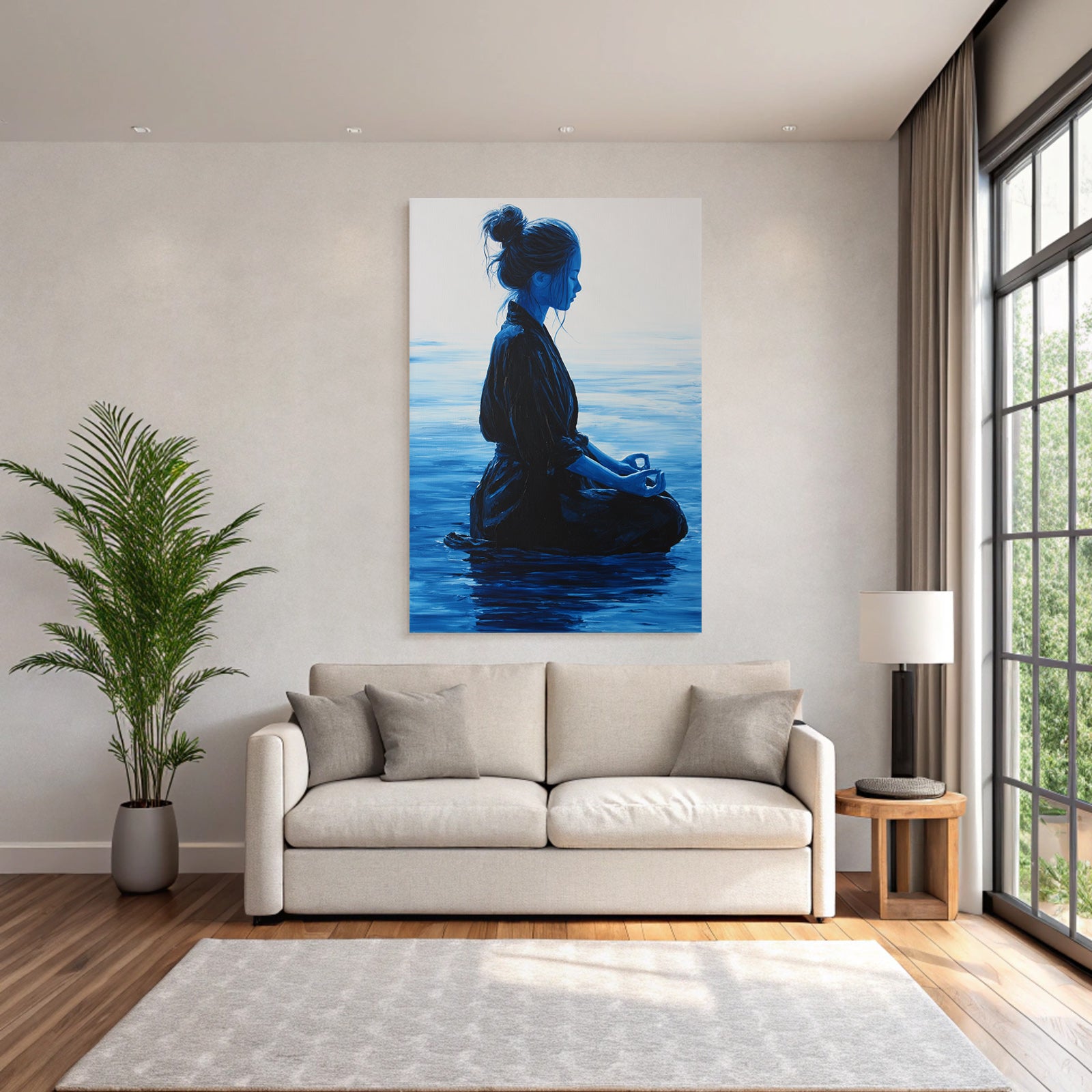 Yoga Meditation Frau In Meditativer Posen Auf Dem Wasser Meditation Introspektion | Yoga und Meditation | Themen und Hobbys