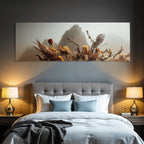 Trocken Retro Flowers Getrocknete Mit Montanlandschaft Im Hintergrund