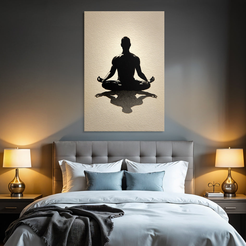 Yoga Meditation Silhoütte Einer Person Im Meditativen Sitz Geste | Yoga und Meditation | Themen und Hobbys