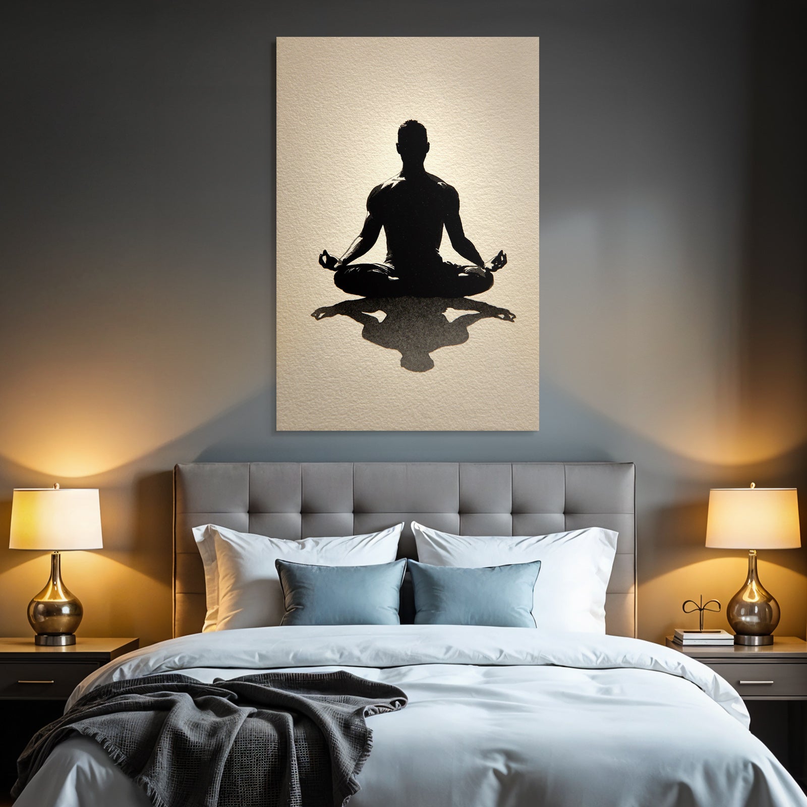 Yoga Meditation Silhoütte Einer Person Im Meditativen Sitz Geste | Yoga und Meditation | Themen und Hobbys