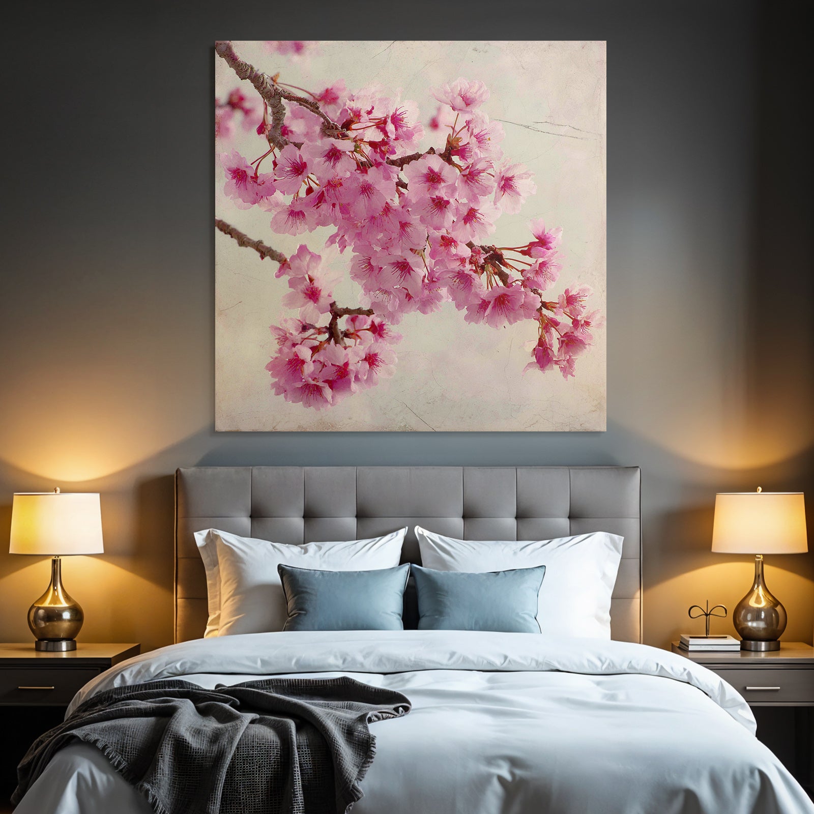 Zweig Mit Rosa Kirschblüten