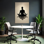 Yoga Meditation Silhoütte Einer Person Im Meditativen Sitz Geste | Yoga und Meditation | Themen und Hobbys