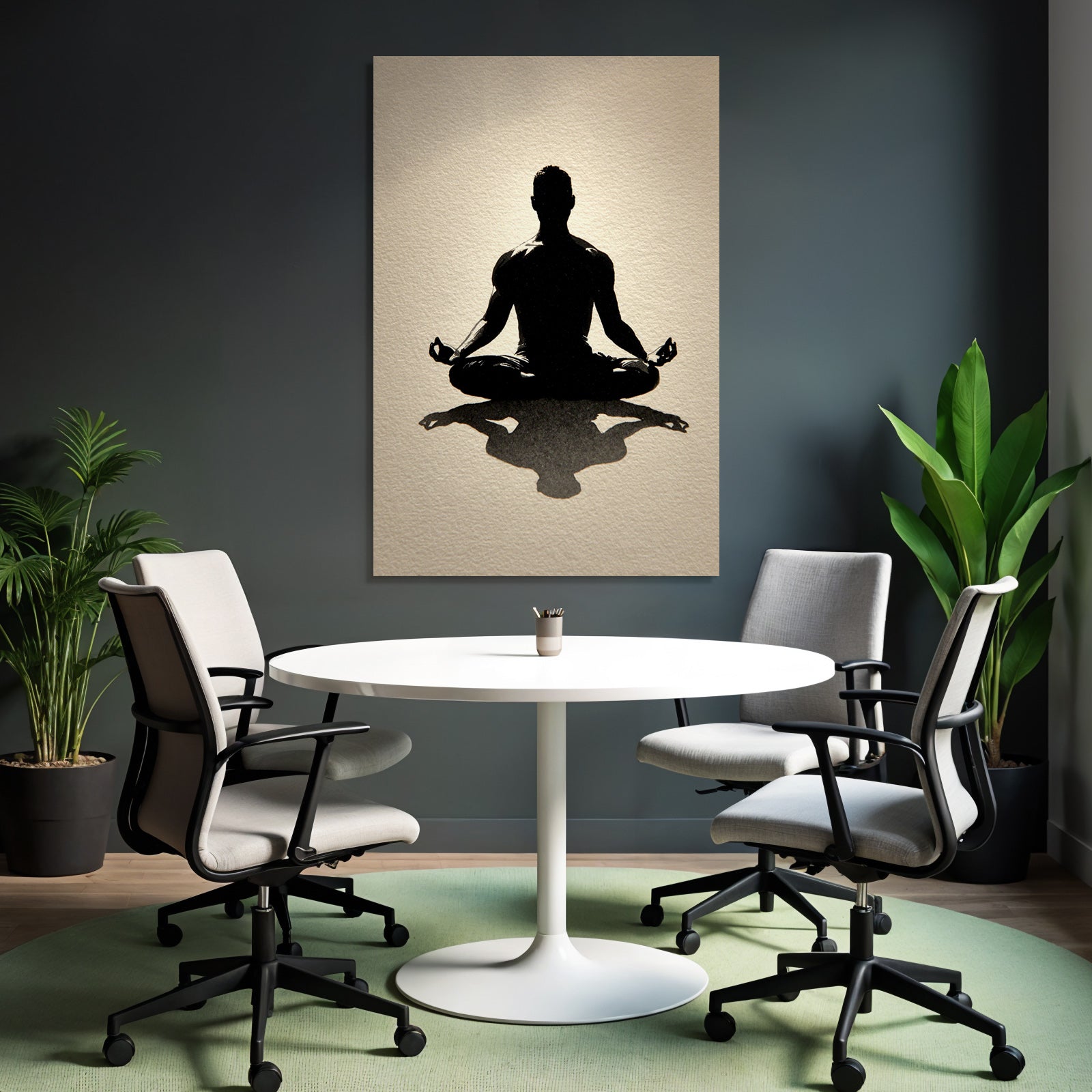 Yoga Meditation Silhoütte Einer Person Im Meditativen Sitz Geste | Yoga und Meditation | Themen und Hobbys