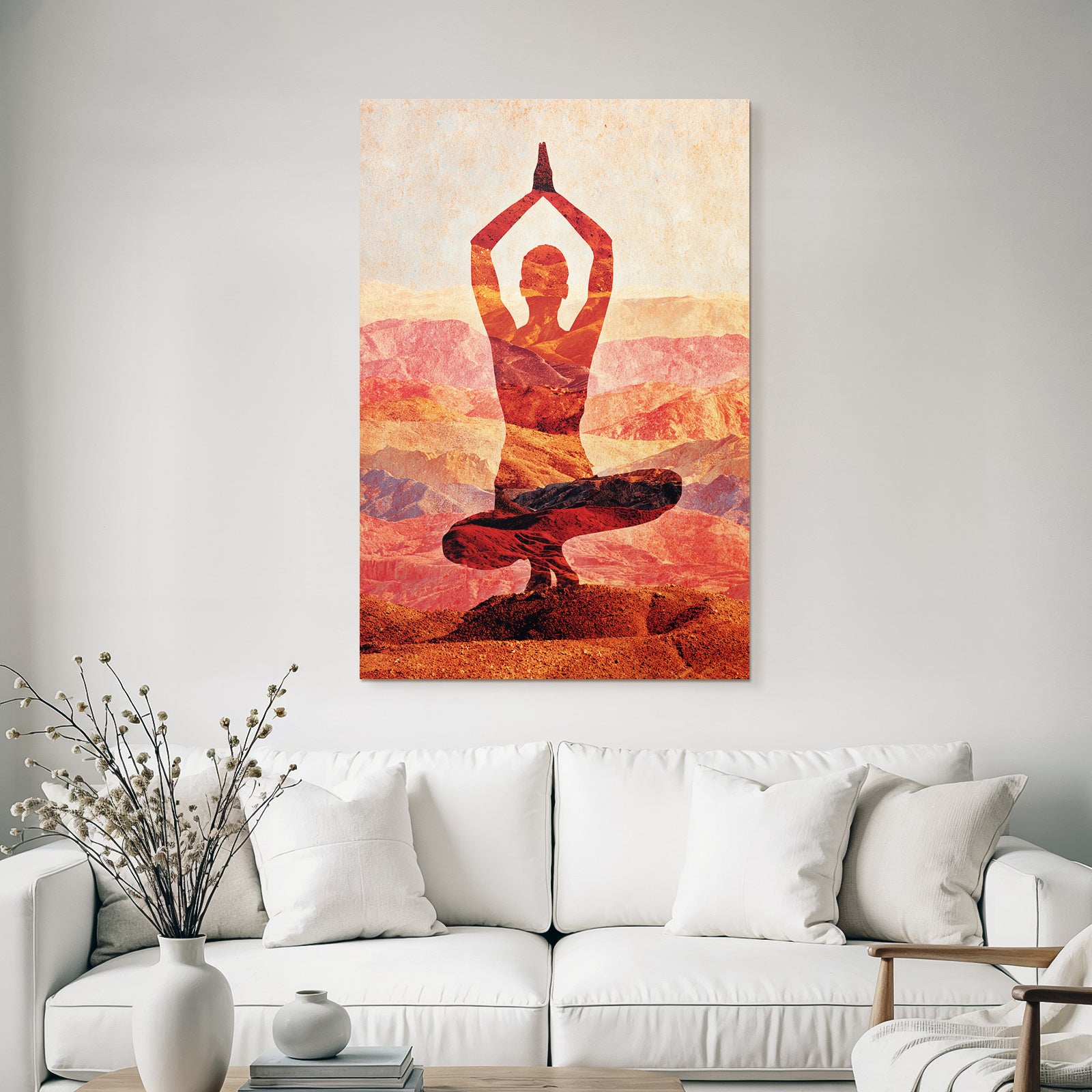 Yoga Meditation Yoga Pose In Farbigen Berglandschaften Ruhe Und Meditation | Yoga und Meditation | Themen und Hobbys