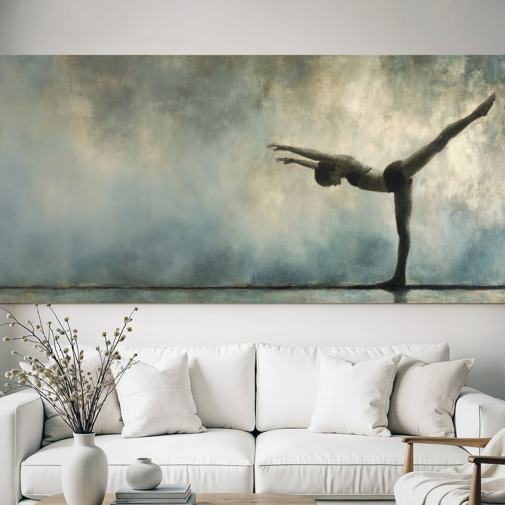 Yoga Meditation Tanzende Figur Mit Sanftem Hintergrund EleganzUnd Bewegung | Yoga und Meditation | Themen und Hobbys