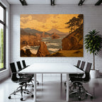 Yoga Meditation Bild Kustlandschaft Bei Sonnenuntergang Mit Bergen Und Felsen | Yoga und Meditation | Themen und Hobbys