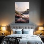 Friedliche Landschaft Strand Sonnenaufgang Blumen Dunen | Duenen und Heide | Landschaften