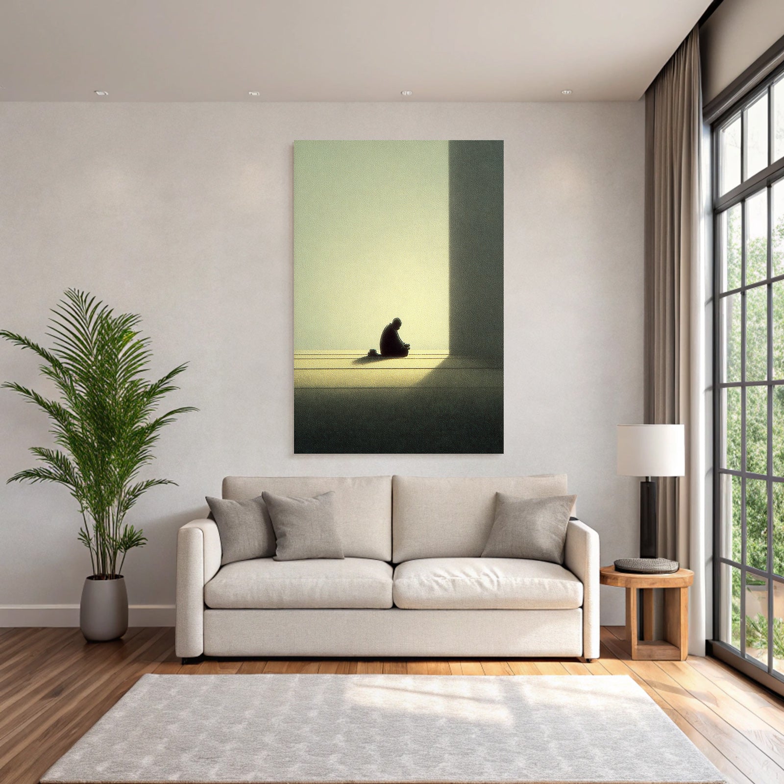 Yoga Meditation Einsame Figuren Introspektion Minimalismus | Yoga und Meditation | Themen und Hobbys