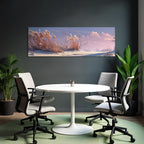 Ruhige Winterlandschaft Mit Gras Und Pastellfarbenem Himmel | Duenen und Heide | Landschaften
