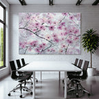 Aquarellbild Sanfte Rosa Kirschblüten Zarte Zweige