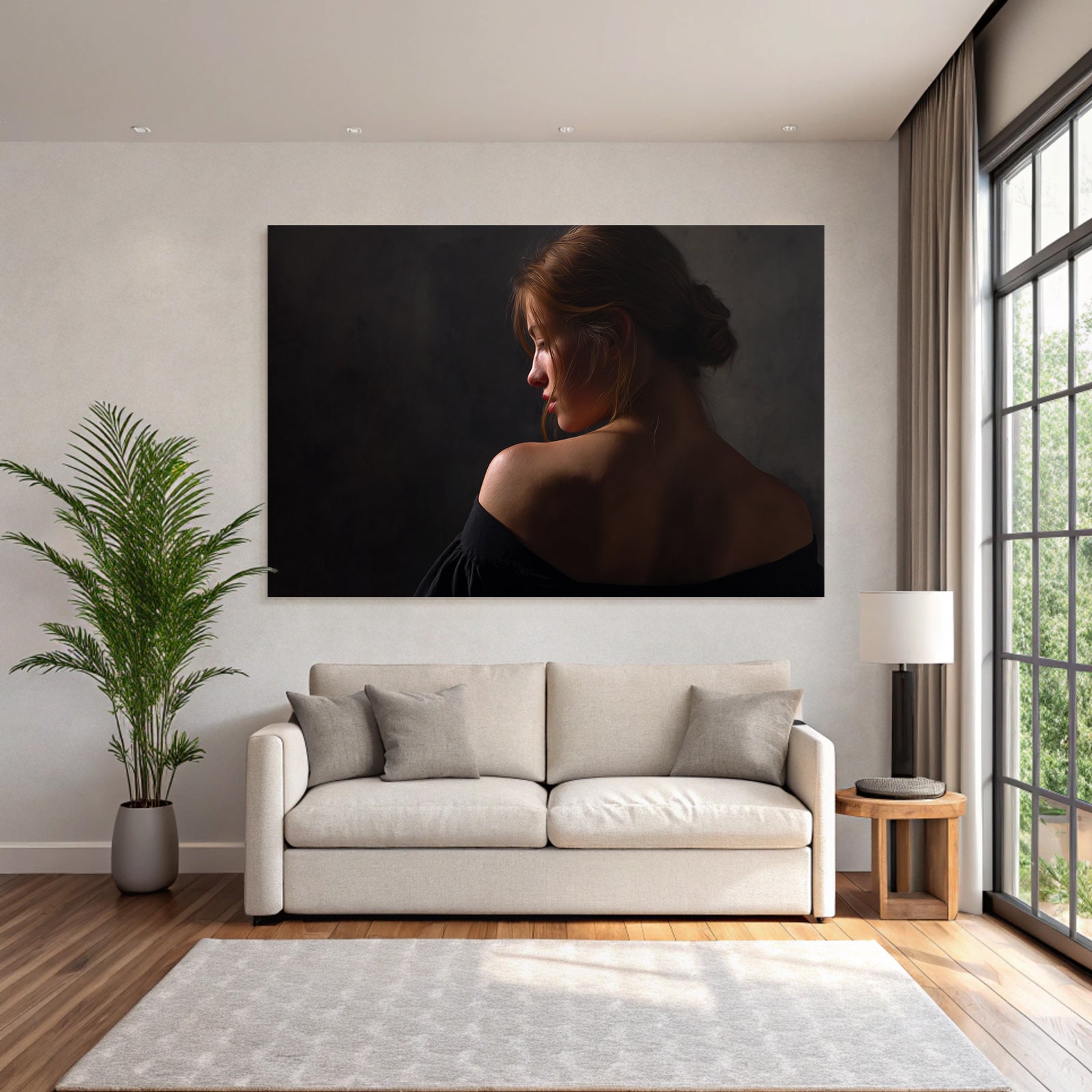 Portrait Einer Person Von Hinten Mit Dramatischer Beleuchtung | Aktkunst und Sinnlichkeit | Menschen und Emotionen