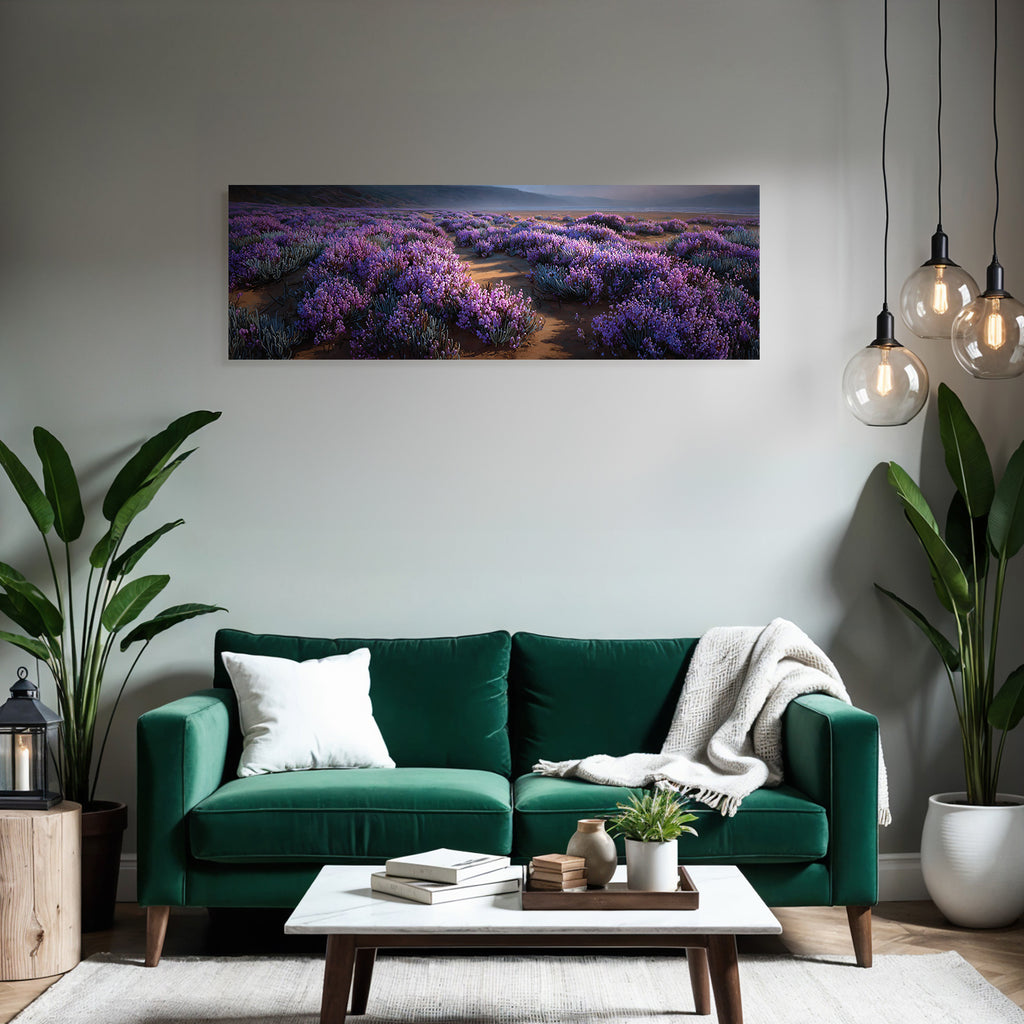 Blumenlandschaft Lila Blumen Wiese Meer Ruhige Umgebung | Duenen und Heide | Landschaften