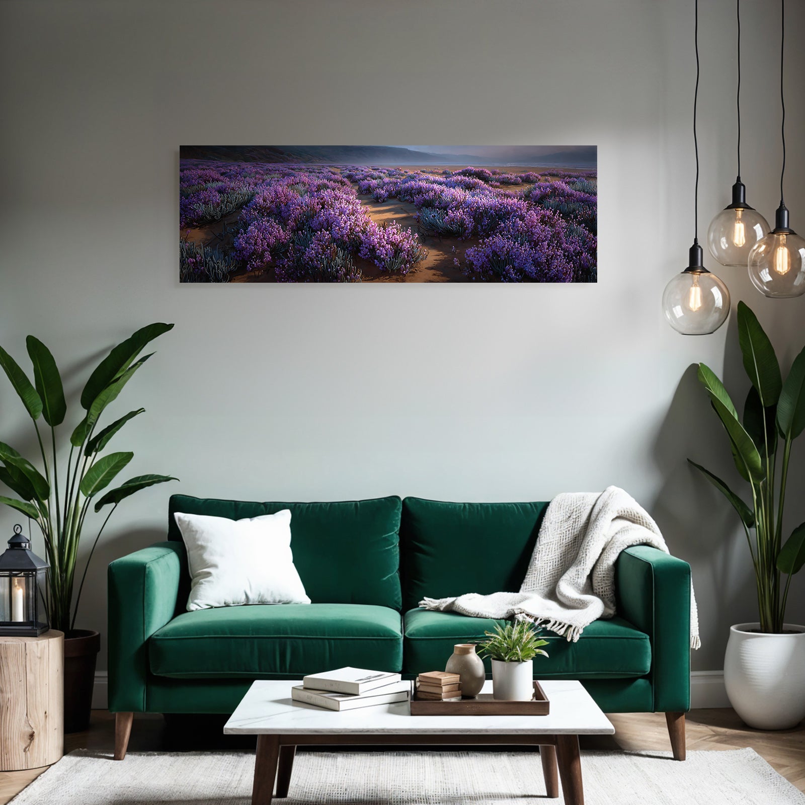 Blumenlandschaft Lila Blumen Wiese Meer Ruhige Umgebung | Duenen und Heide | Landschaften