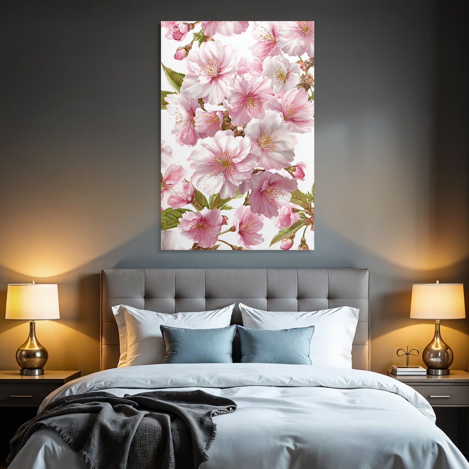 Zarte Rosa Blüten Zweige