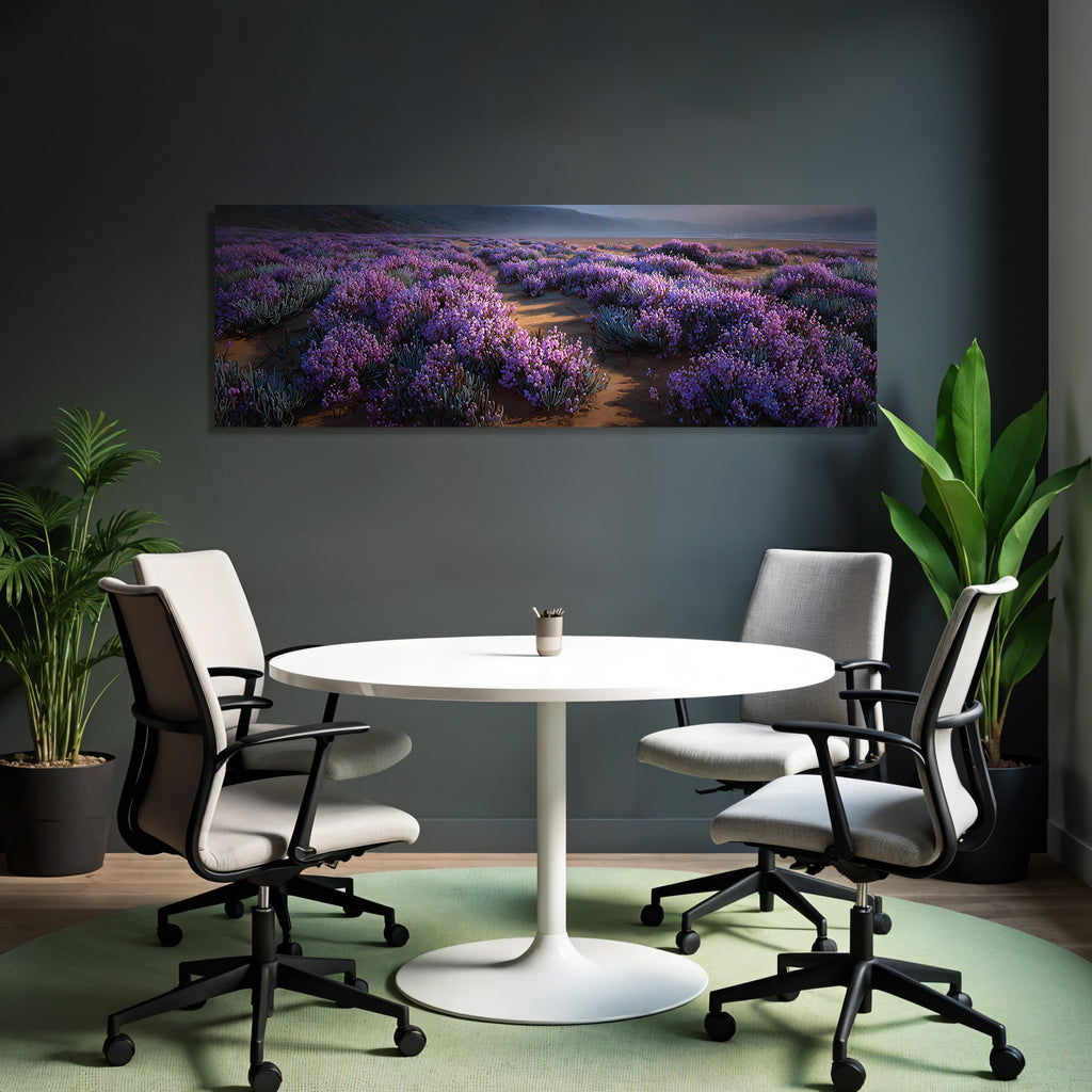 Blumenlandschaft Lila Blumen Wiese Meer Ruhige Umgebung | Duenen und Heide | Landschaften