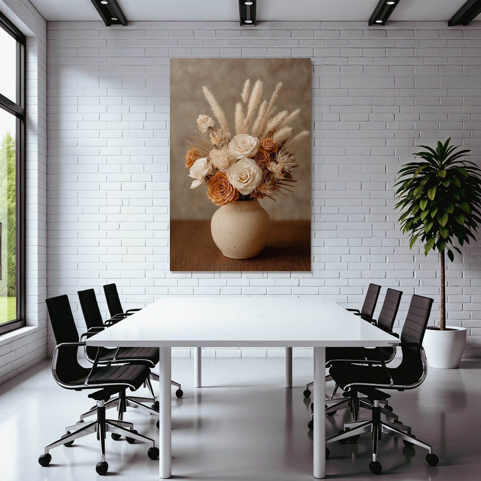 Trocken Retro Flowers Strauss In Vase Gedämpfte Tone Rembisheften Aus Der Erde
