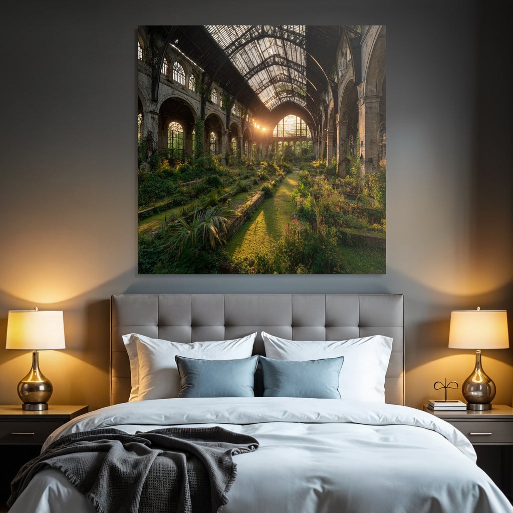 Verlassene Struktur Innenbereich Gewachsene Pflanzen Indoor Garten | Lost Places | Architektur